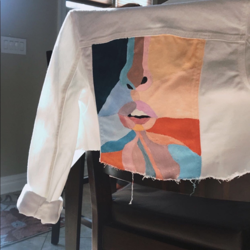 Hand painted denim jacket